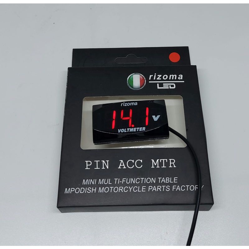 Voltmeter Volt Meter ACCU Aki 2in1 Mini 12V produk original rizoma 2in1 Universal Semua Motor