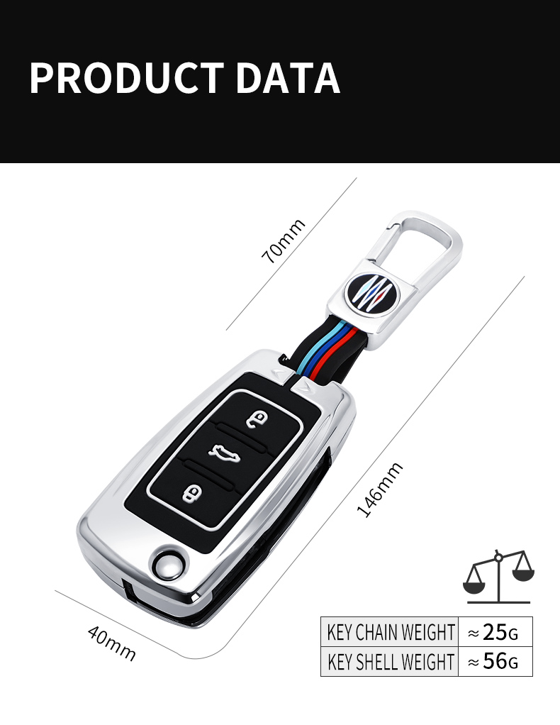 Case Remote Kunci Mobil 3 Tombol Untuk Vw Golf Polo Passat Scirocco Tiguan Skoda Octavia Seat