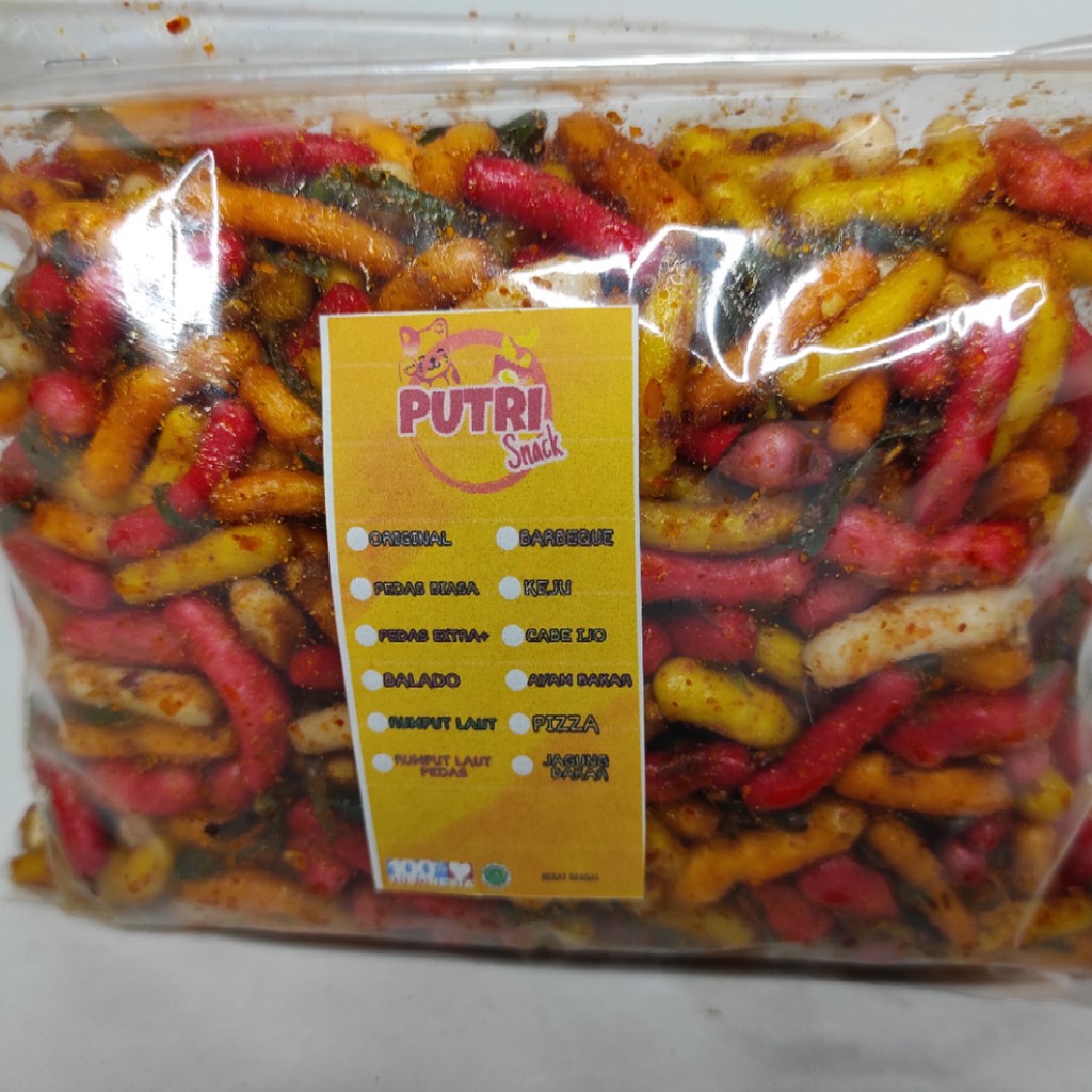 Keripik Gurilem Warna Seblak Bantet 250gr Daun Jeruk