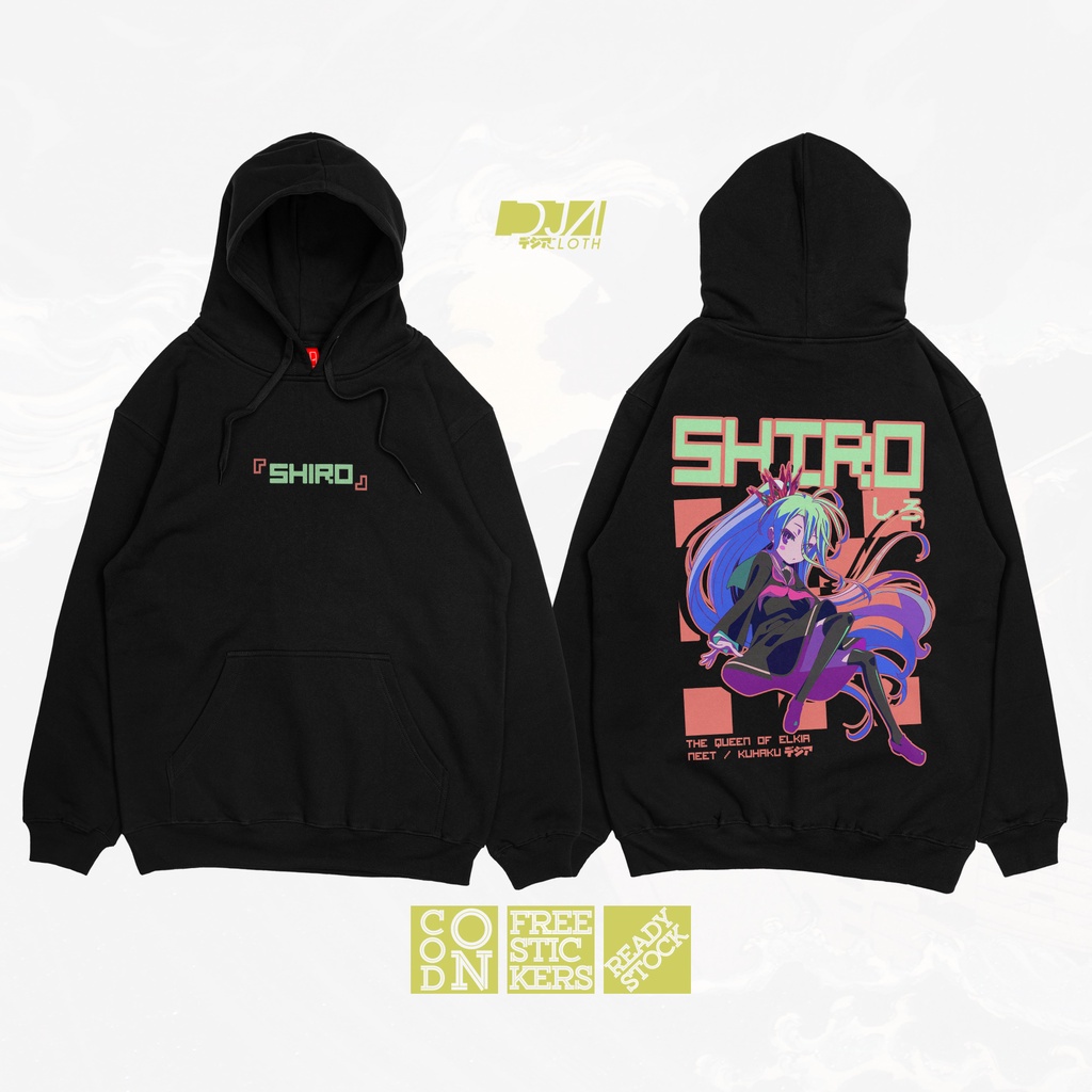 HOODIE SHIRO KUHAKU SORA NO GAME NO LIFE JUMPER ANIME MANGA SWEATER DJA CLOTH