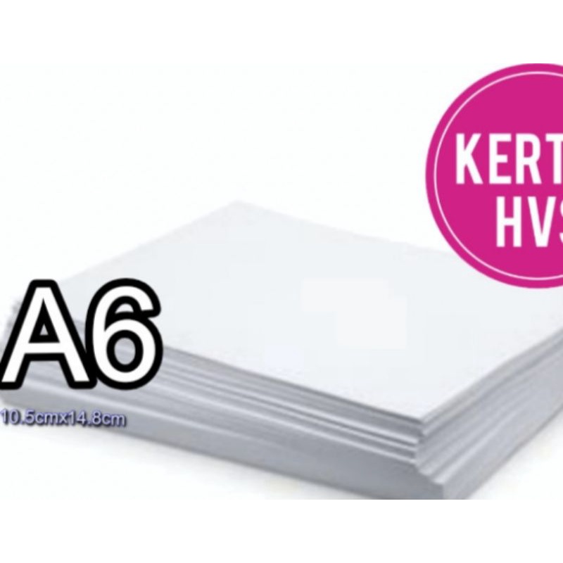 

KERTAS HVS UKURAN A6 KETEBALAN 60-100 GSM TANPA PEREKAT UKURAN A6 500 LBR / KERTAS LABEL TOKO ONLINE