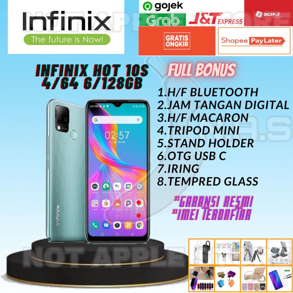 INFINIX HOT 10S RAM 4/64GB 6/128GB NEW BARU GARANSI RESMI