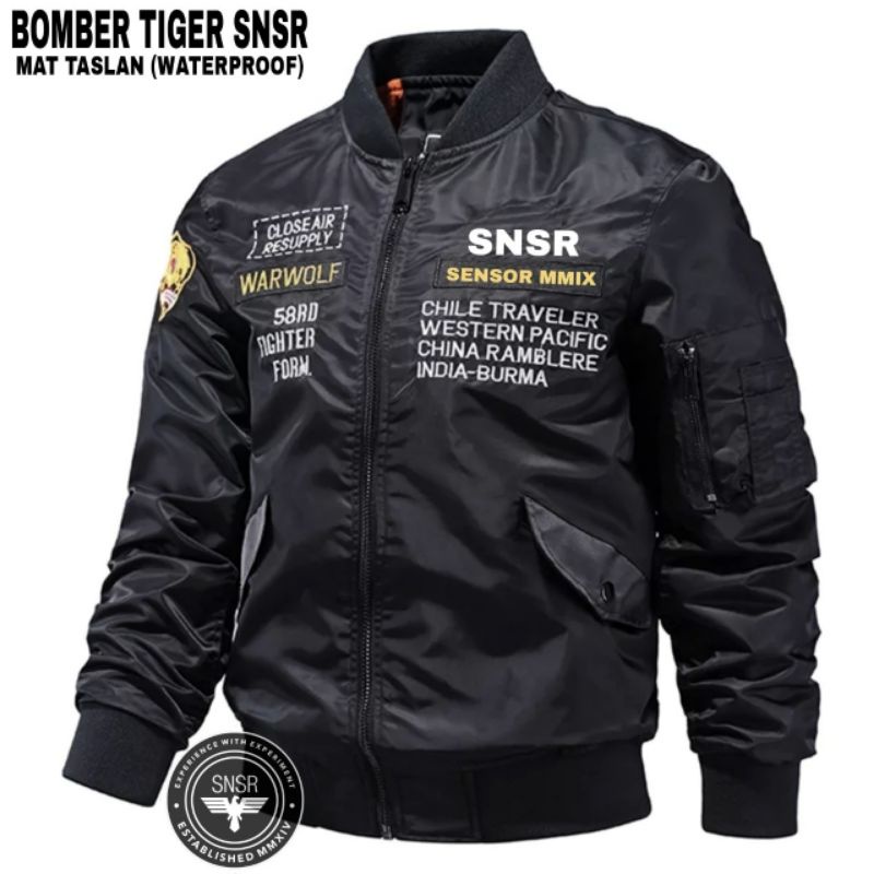 Jaket Bomber Pria Tiger Terbaru Premium Terlaris / Jaket Bomber Tiger Sensor Original Trending / Jacket Motor