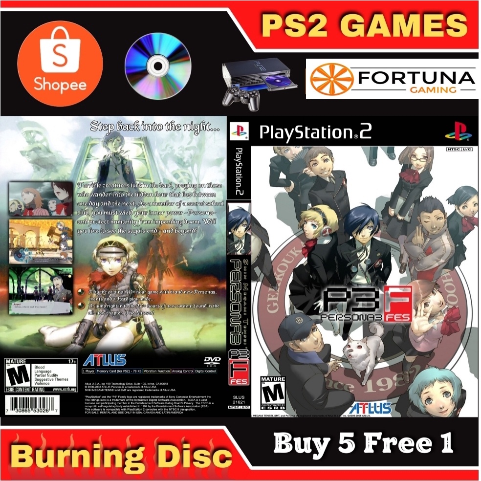 Kaset PS2 Persona 3 Fes