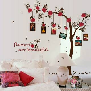 RELIZA WALL STICKER STICKER DINDING POHON FOTO ROSE TREE 