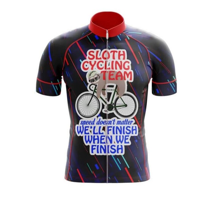 Jersey Sepeda Roadbike road bike Pria SLOTH CYCLING TEAM - NAVY