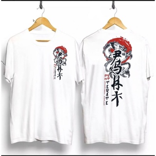 BAJU KAOS PRIA/KAOS SAMURAI JEPANG PUTIH KAOS DISTRO PRIA