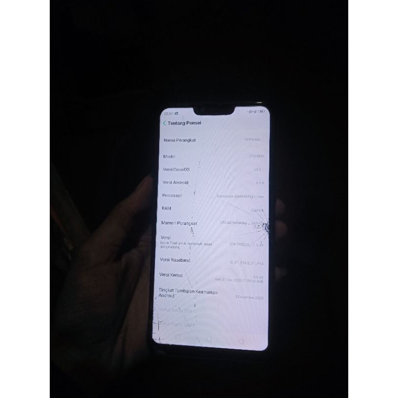 lcd ORI copotan Oppo a3s Cph 1853 minus