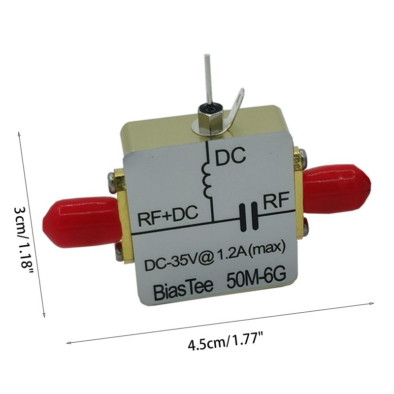 Btsg Broadband Frekuensi Radio Microwave Coaxial Feed 1M-6GHz RF Biaser Bias Tee 1M-6GHz Frekuensi Tinggi Untuk DC 1-35V