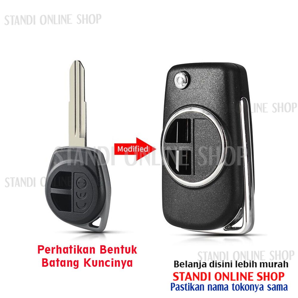 Casing Kunci Lipat Flip Key Rumah Kunci Suzuki Ignis Model Baru