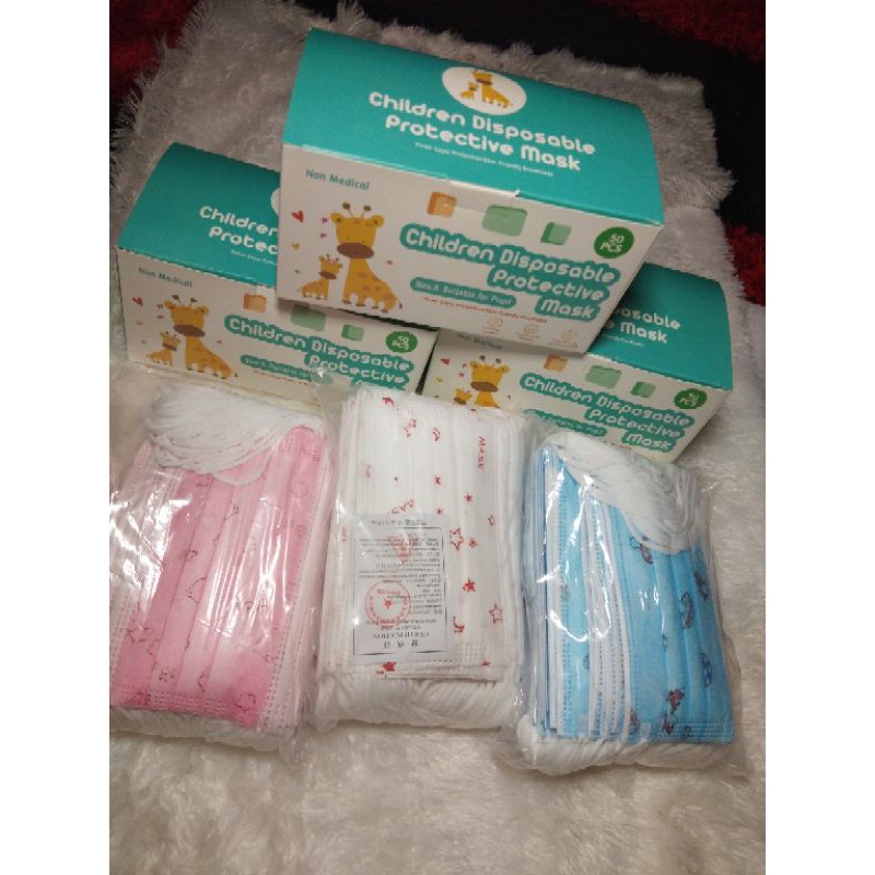 MASKER ANAK READY STOCK 3PLY ISI 50PCS