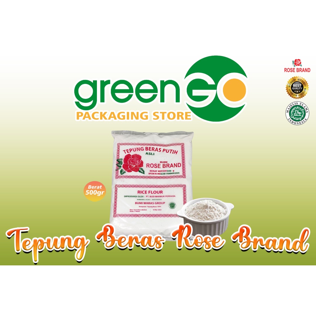 

TEPUNG BERAS PUTIH ROSE BRAND 500GR RICE FLOUR ORI ORIGINAL HALAL