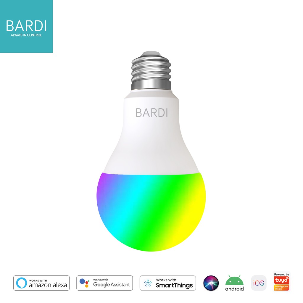 bardi smart light bulb rgbww 12w wi fi wireless iot   home automation
