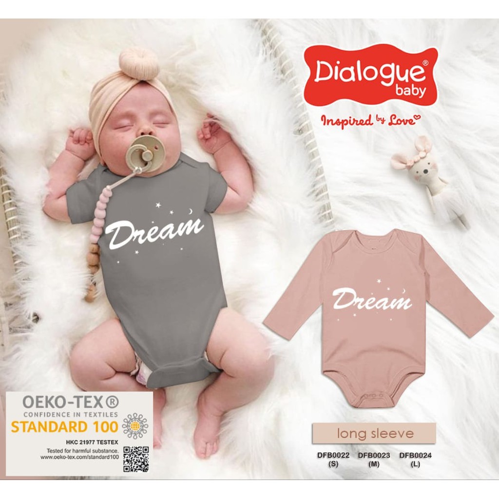 ♥BabyYank♥ Dialogue Baby Bodysuit Printed Long Sleeve S DFB0022 - M DFB0023 - L DFB0024 - Jumper Panjang Bayi