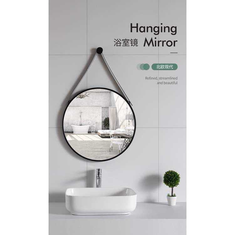 Hanging Mirror Nordic Style-Bathroom Mirror