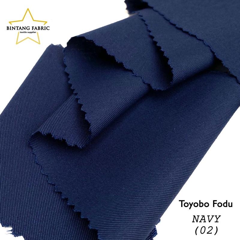 Bahan Kain Katun TOYOBO FODU 1 meter-Navy
