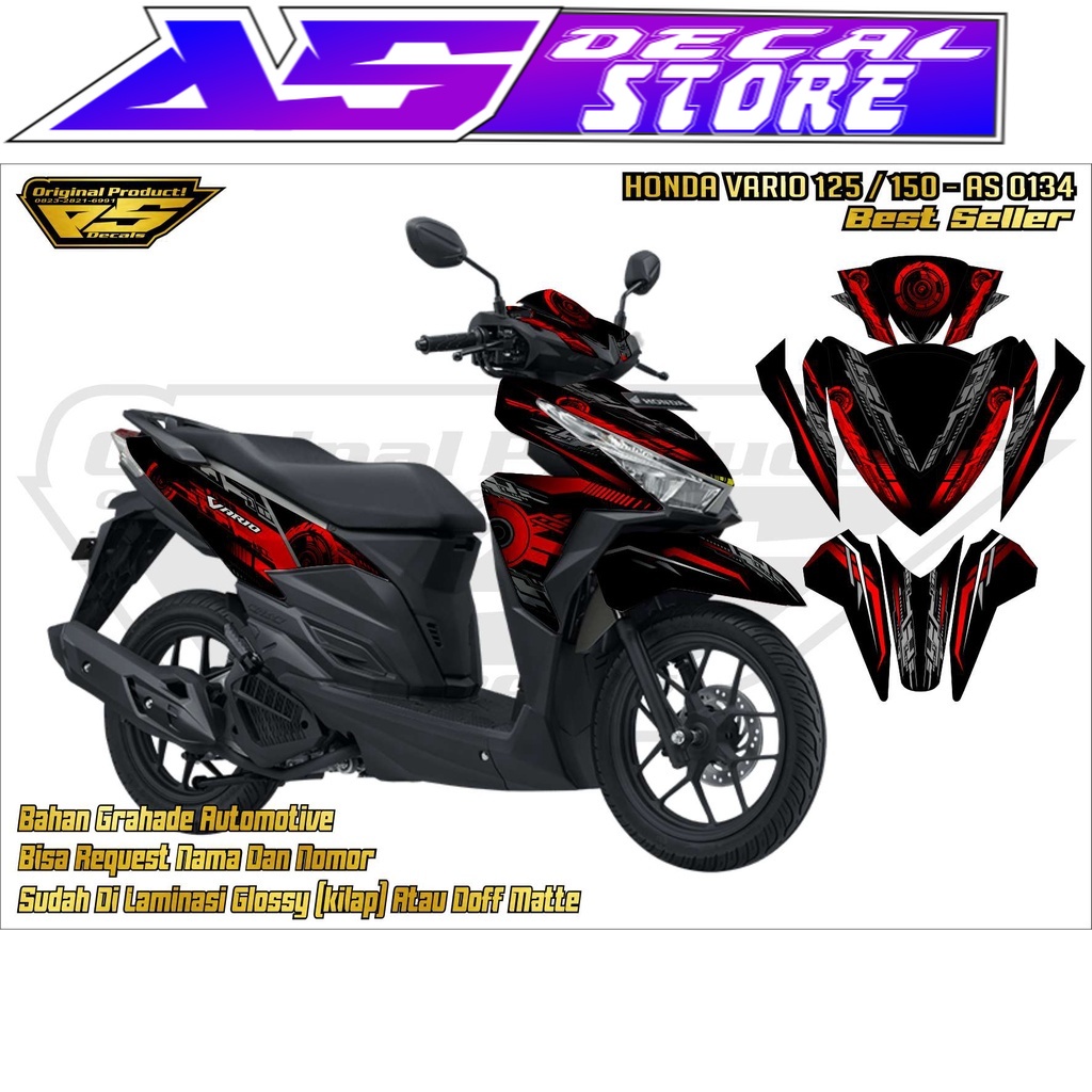 0134 DECAL STIKER FULL BODY CUSTOM MOTOR VARIO 125