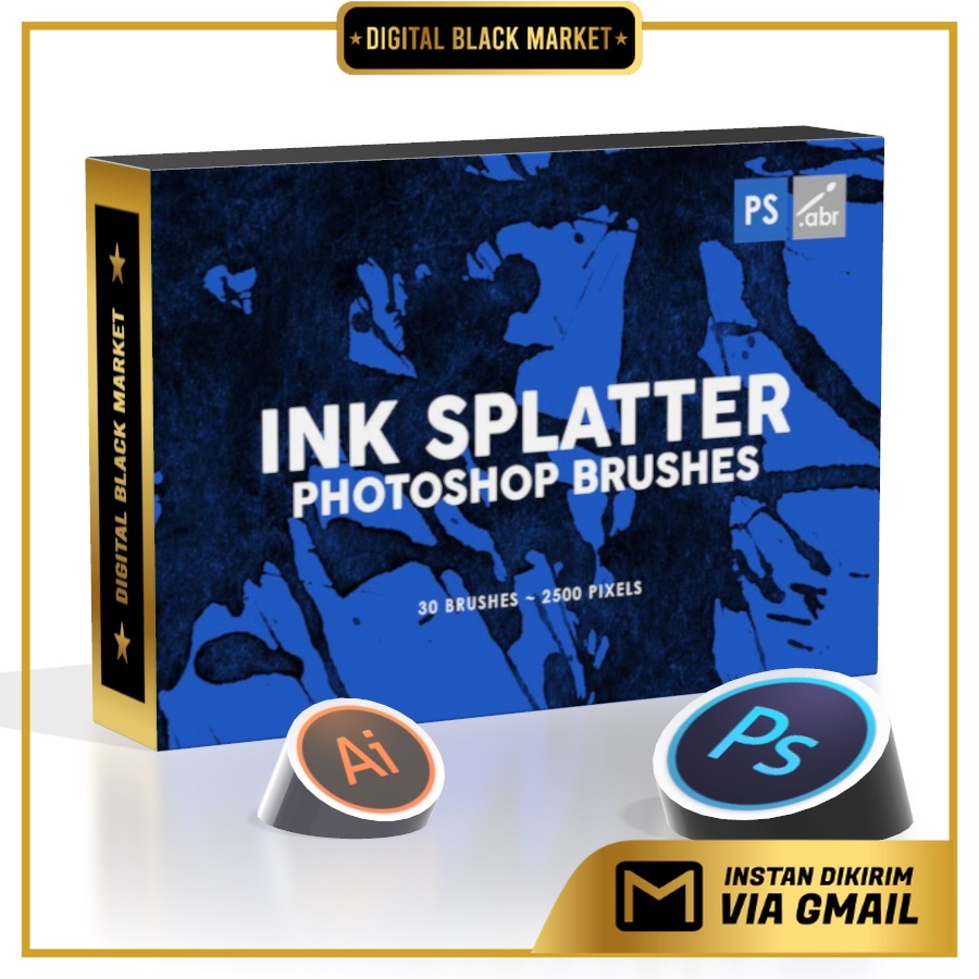 30 Ink Splatter - Photoshop Brushes Vol2