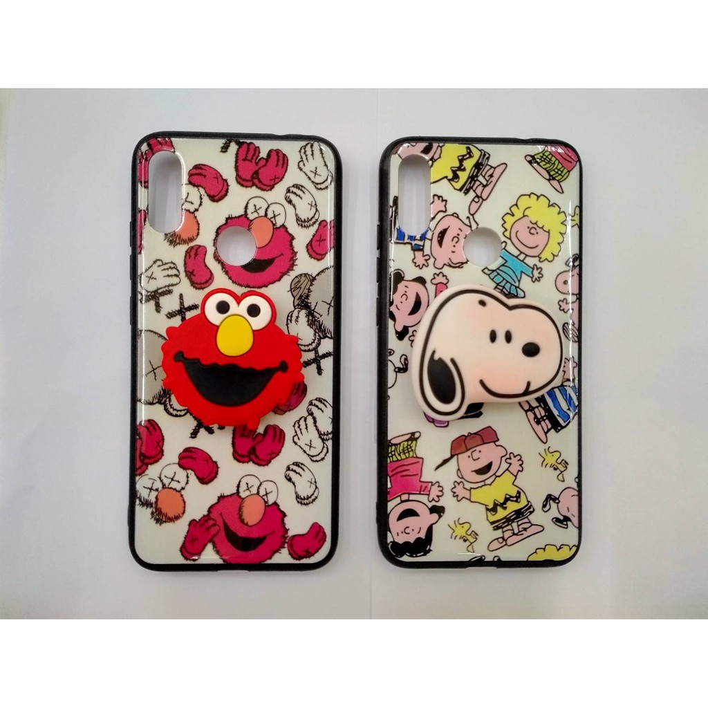 Case REDMI NOTE 7 Case Fuze Glass Plus Popsocket Karakter Lucu