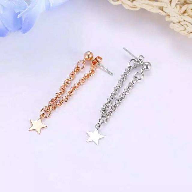 Anting rumbai rantai bintang