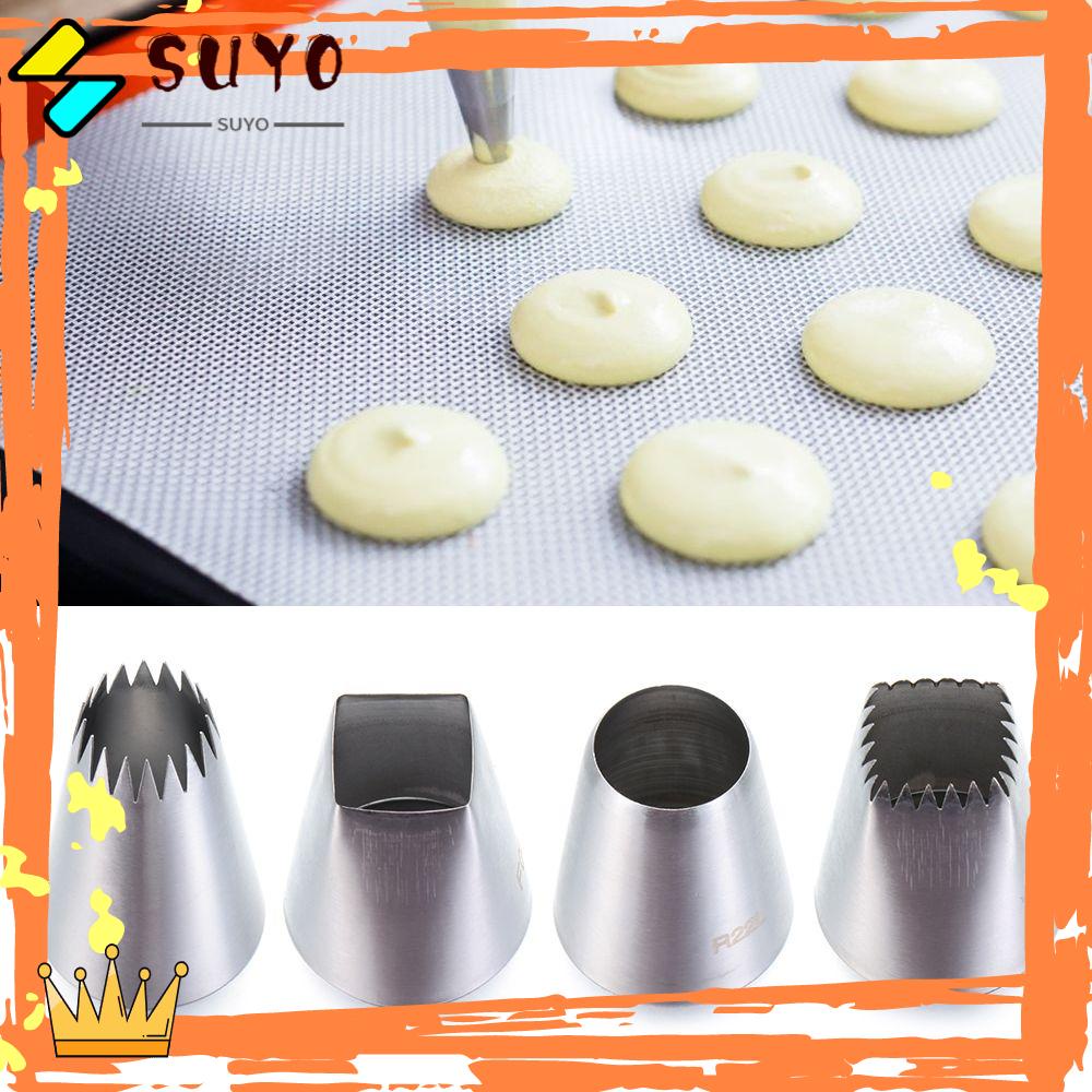 Suyo 4PCS / Set Spuit Piping Icing Bahan Stainless Steel Untuk Dekorasi Kue / Cupcake DIY