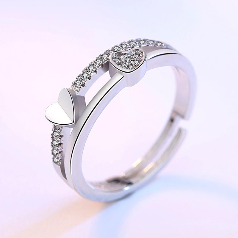 Cincin Wanita Bahan Sterling Silver 925 Desain Mahkota Hias Berlian 14 Gaya Untuk Pernikahan