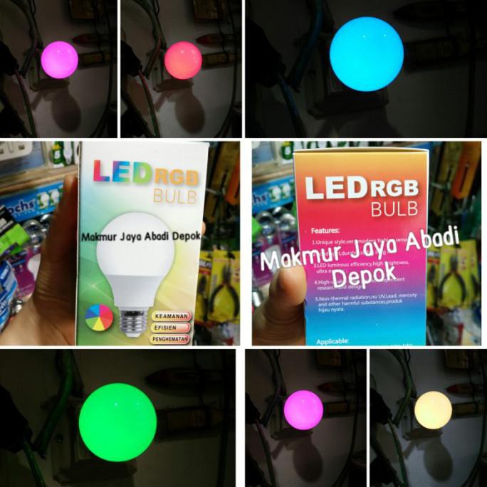 bohlam warna warni / lampu led warna warni ratele992 Murah