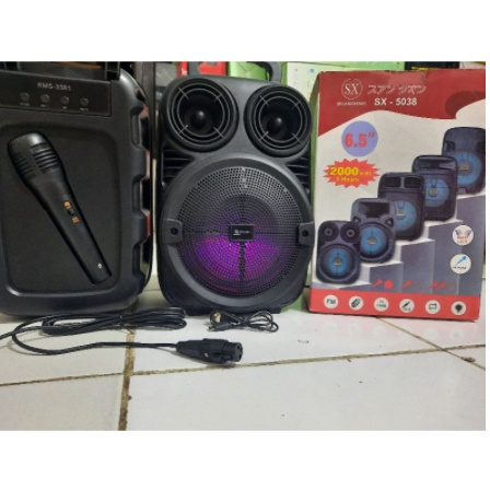 Speaker Bluetooth Kaoroke Free Mic Murah