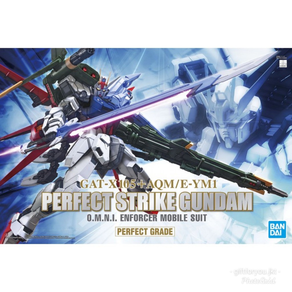 Bandai PG Grade Perfect Strike Gundam Robot Plastic Model Kit Gunpla O.M.N.I. Mobile Suit Original
