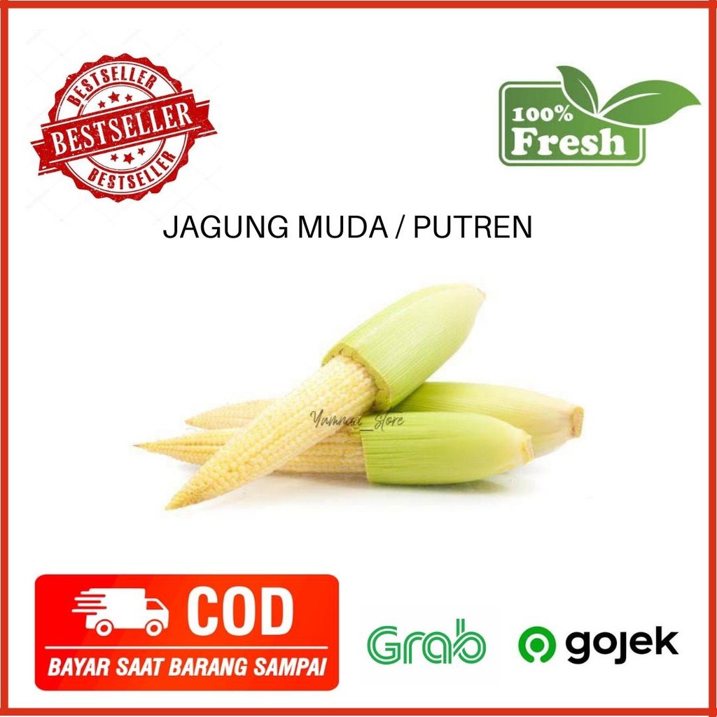 

Jagung Muda / Putren Sayur Mayur Segar Fresh Murah Jakarta 250 Gram