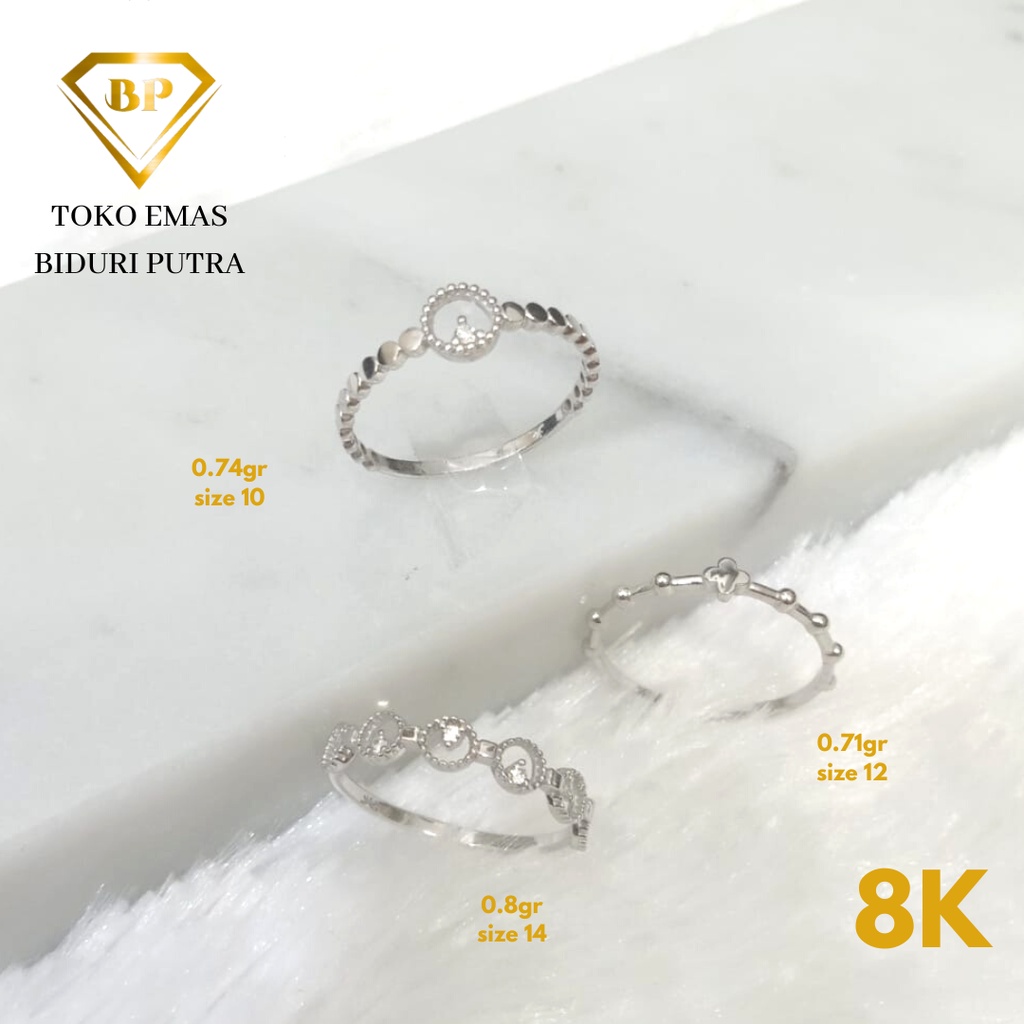 CINCIN ELEGANT VARIASI MATA PERHIASAN EMAS ASLI KADAR 8K/375 toko emas biduri putra