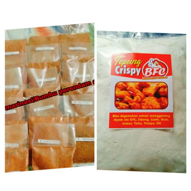 

Paket tepung krispy + bumbu marinasi