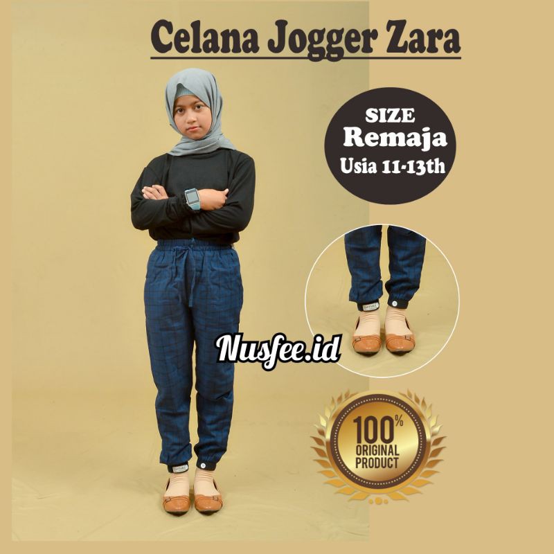 CELANA JOGGER KOTAK ZARA ANAK TANGGUNG PEREMPUAN -CELANA KOTAK TARTAN ANAK - JOGER PANTS ANAK REMAJA