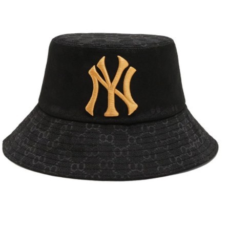 Topi Baseball NY Fashion Gucci Bucket Topi Wanita - Hitam Murah