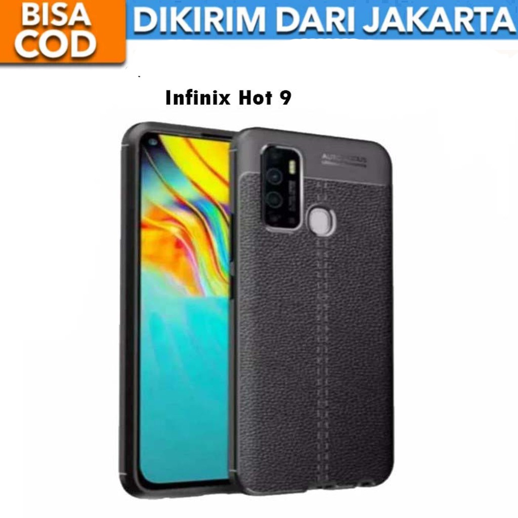 Case Auto Focus Infinix Hot 9 Leather Experience SoftCase Slim Ultimate / Casing Kulit