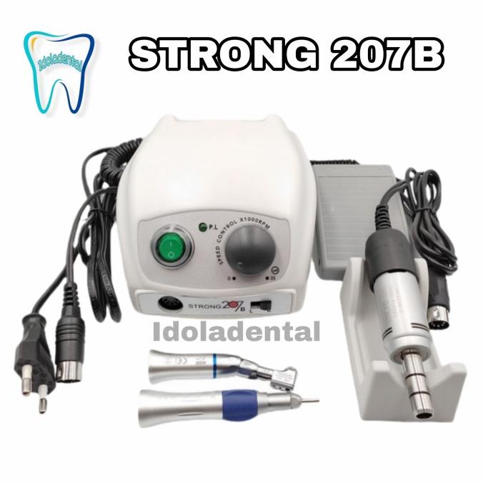 Micromotor Micromotor Dental Strong Saeshin 207B Lengkap-Contra