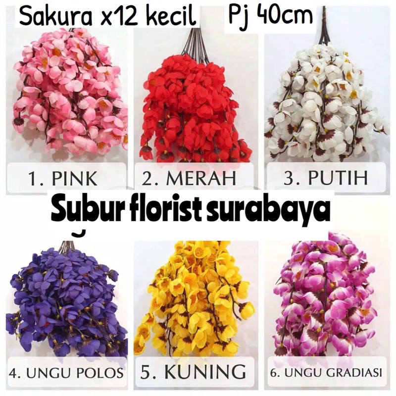 Jual Sakura X12 Kecil / Bunga Sakura / Sakura Tangkai | Shopee Indonesia