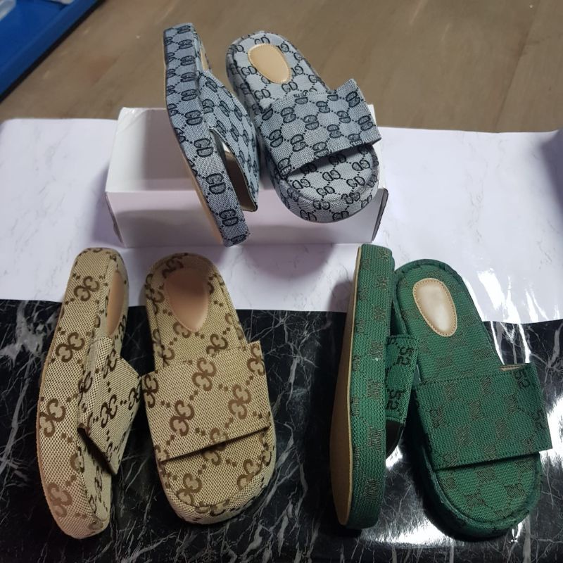 [✅BISA COD] 9026 Sandal Wanita Import SLD Kanvas Flip Flops VIRAL 2021 2022