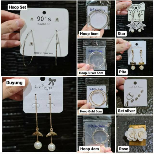 Anting Anting Earrings Fashion Aksesoris Wanita Import banyak model