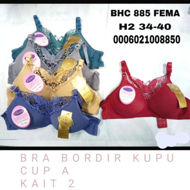 Bra Bordir Kupu fema Bordir salur kait dua cup A