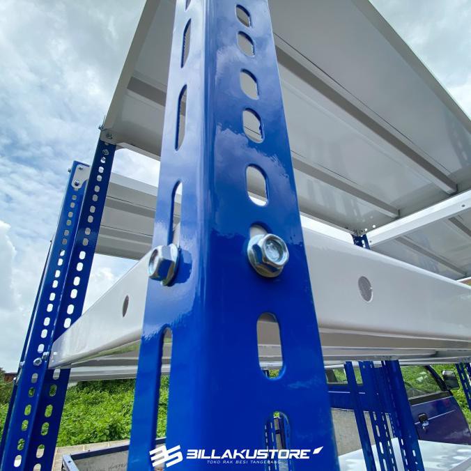 Rak Besi Siku 100X60X200Cm 5 Susun - Abu-Abu Barbadosshop4
