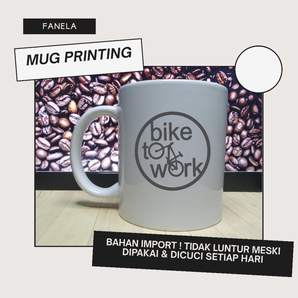 Mug Gelas / Tempat minum. hobi sepeda bike to work