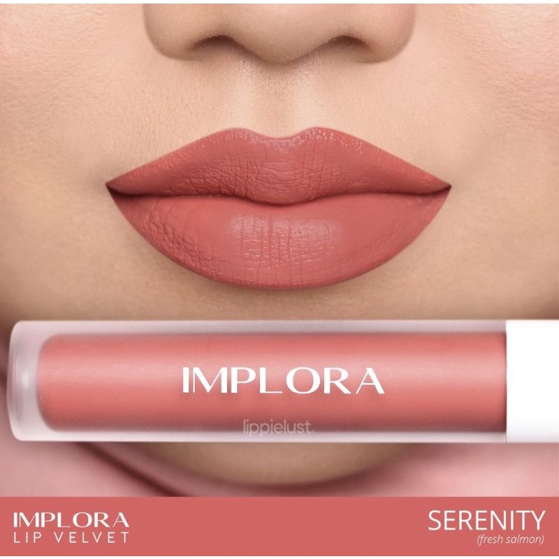 ❤mawarjingga❤ IMPLORA Lip Velvet  4,6 gram | Lip Cream | Lipstik | Lipvelvet |