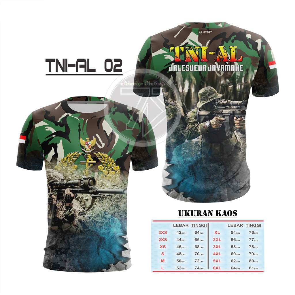 Baju Jersey TNI-AL Full Printing HD/ Promo/ Kwalitas OK/ COD / AL02