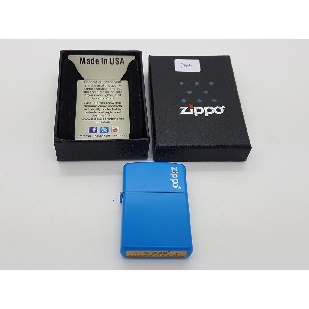 korek zippo matte biru muda blue langit zippo mancis murah box