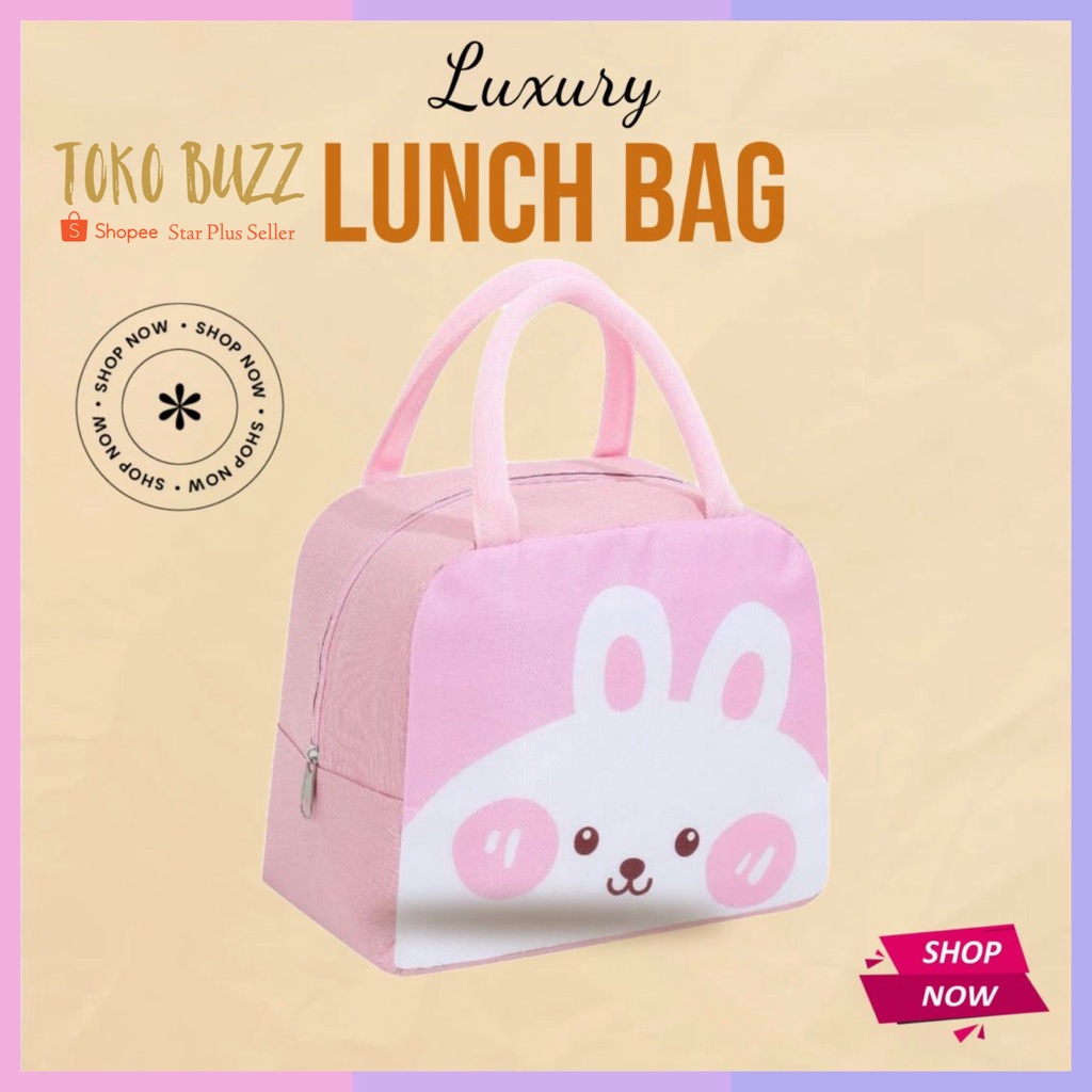 TAS BEKAL LUNCH BAG Anak Tahan Panas Tas Kotak Makanan Tempat Makan Siang Tas Bento Kids Sekolah