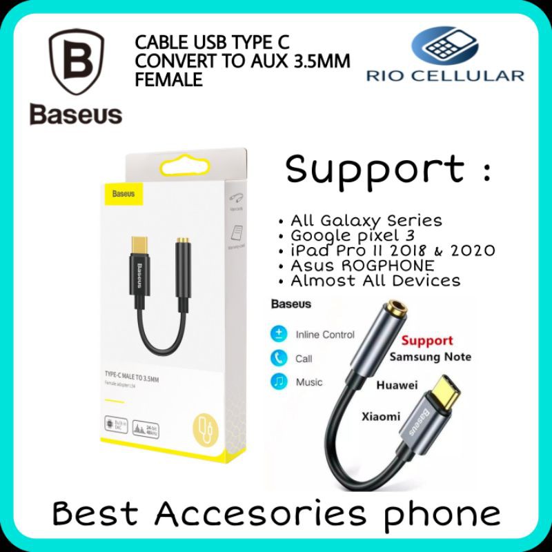 Baseus Converter headset IPad Pro 11 2020/ 2021 iPad Air 4 / iPad air 5 2022  DAC USB Type C to Aux 3.5mm Input Call &amp; Music Game Hifi