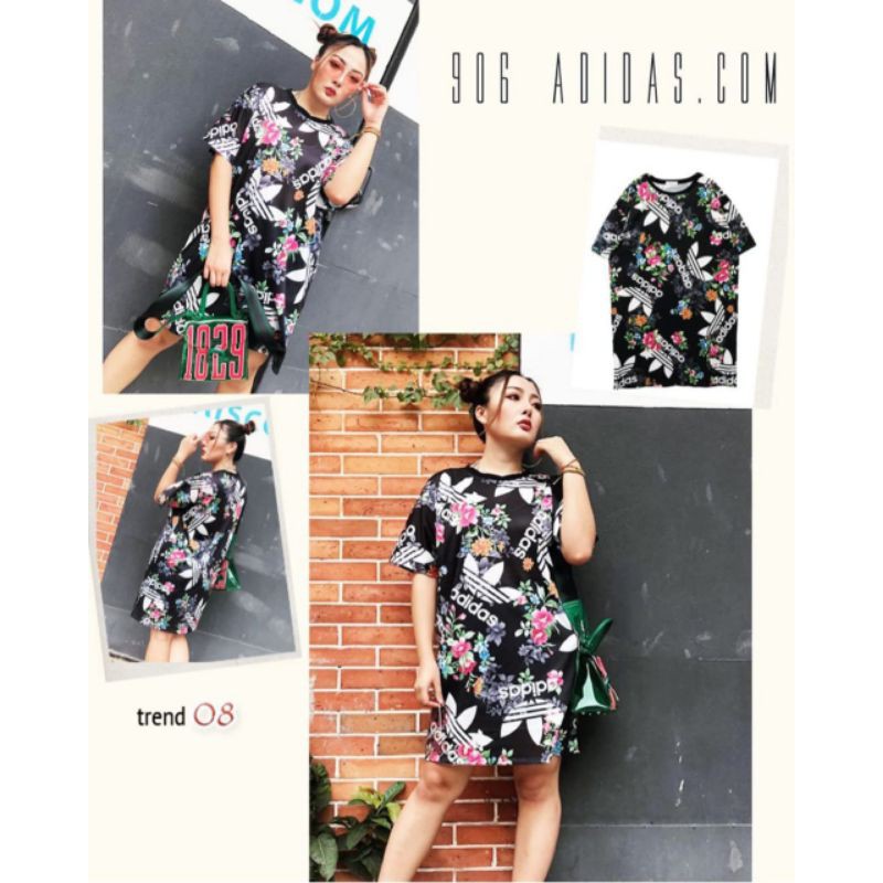 LC91- OL906 Tunik Adidas  Bahan Jersey Stretch Import, LD120 PJG80