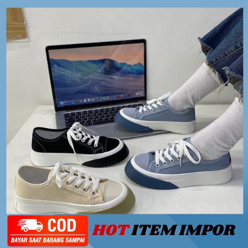 COD Termurah Sepatu Sneakers Wanita Sport Shoes Impor SW318 Trendy Shoes