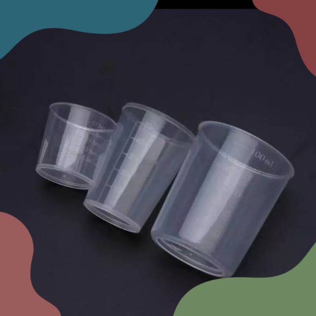 3pcs Gelas Ukur/Gelas Takaran Resin 30 50 100ml bahan plastik